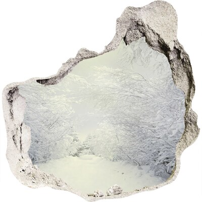 Samolepiaca nálepka Zimná krajina za múrom