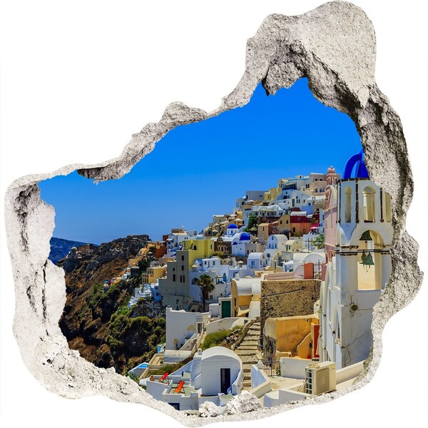 Diera 3D fototapety nálepka Santorini na slnku