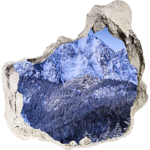 Diera 3D fototapety nálepka Horská krajina v zimnej scenérii