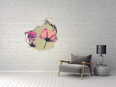Fotoobraz diera na stenu Ružové kvety