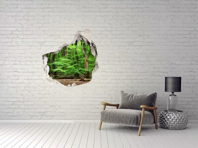 Nálepka 3D diera na stenu Dutch lesné