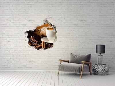 Diera 3D fototapety nálepka Káva a čerstvý chlieb