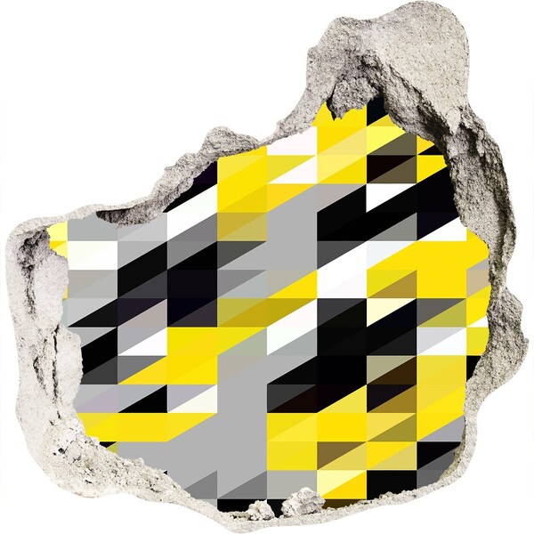 3D diera na stenu Abstraktná diera v stene