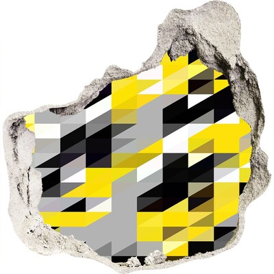 3D diera na stenu Abstraktná diera v stene