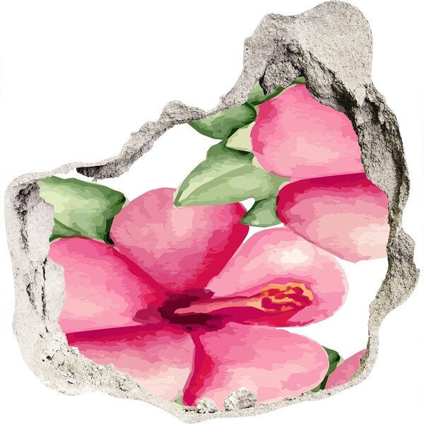 Fototapeta diera na stenu 3D Kvetinový raj za múrom