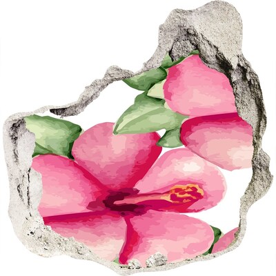 Fototapeta diera na stenu 3D Kvetinový raj za múrom