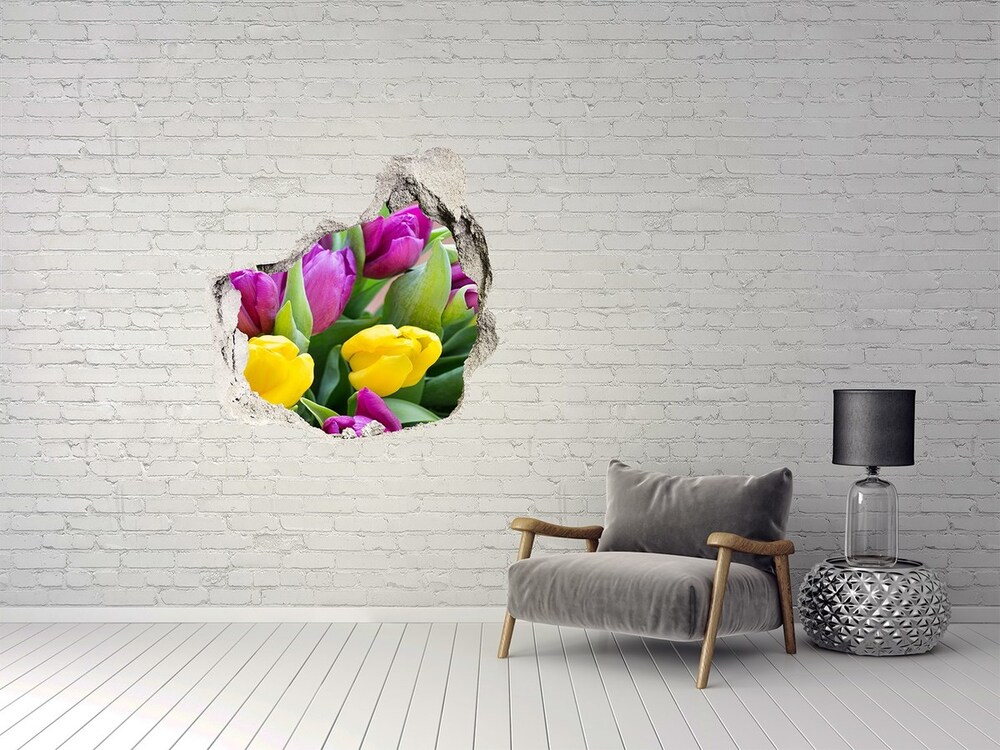 Diera 3D fototapety Farebné tulipány