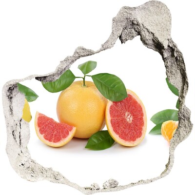 Nálepka fototapeta 3D výhľad betón Citrusové ovocie