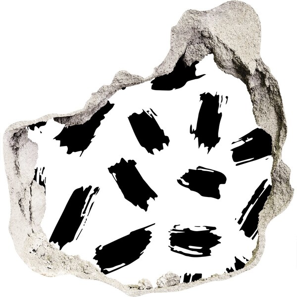 Nálepka 3D diera na stenu samolepiaca Poškodená stena s abstraktnými pruhmi