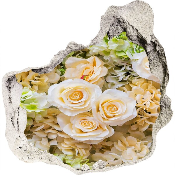 Diera 3D fototapety na stenu nálepka Kvetinový raj za múrom