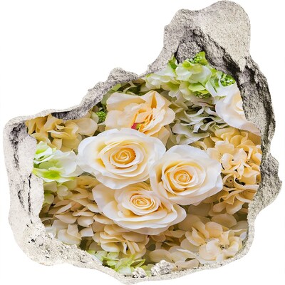 Diera 3D fototapety na stenu nálepka Kvetinový raj za múrom