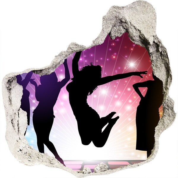 Nálepka 3D diera Tanec v centre pozornosti