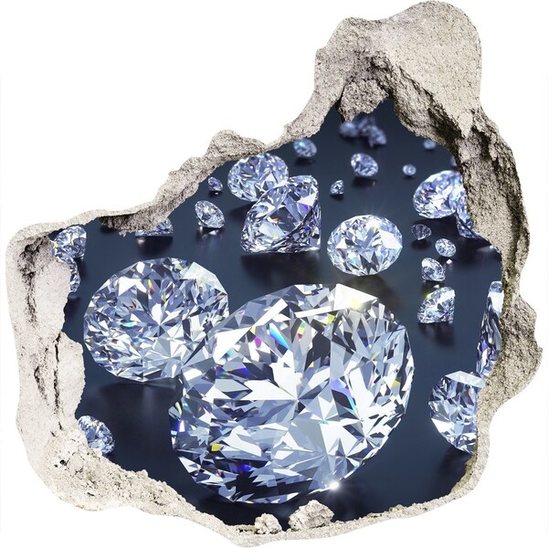 Samolepiaca diera na stenu Lesklé diamanty v stene