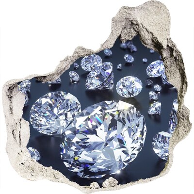 Samolepiaca diera na stenu Lesklé diamanty v stene