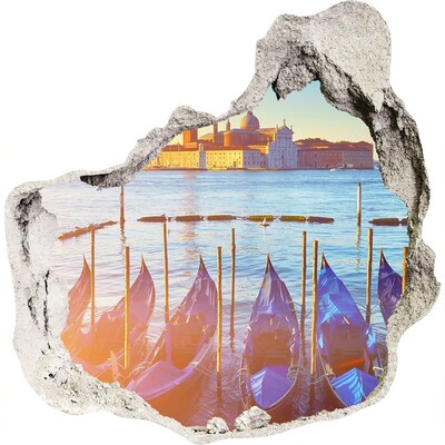 Samolepiaca diera na stenu Benátky vo svetle západu slnka