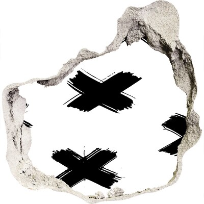 Diera 3D fototapety nálepka Štýlová diera v stene