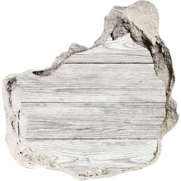 Fototapeta diera na stenu Drevená podlaha v diere v stene