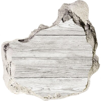 Fototapeta diera na stenu Drevená podlaha v diere v stene