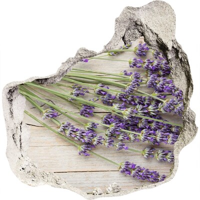 Nálepka 3D diera na stenu Lavender v hrnci