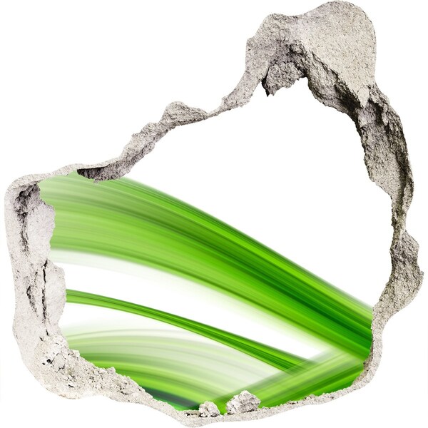 Samolepiaca diera nálepka Zelená lúka cez dieru v stene