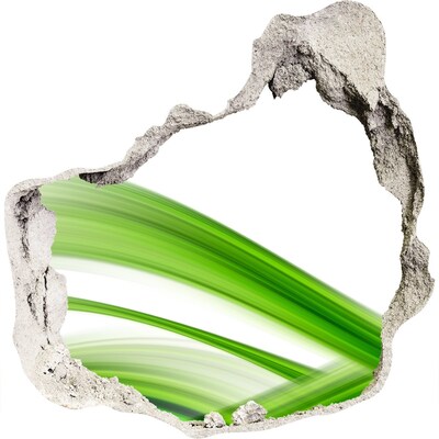 Samolepiaca diera nálepka Zelená lúka cez dieru v stene