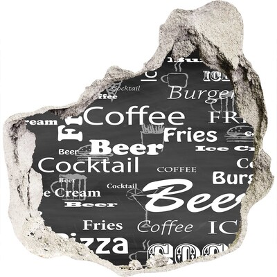 Nálepka fototapeta 3D výhľad Kulinársky chaos v diere