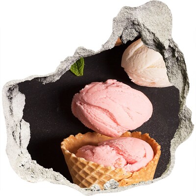 Samolepiaca nálepka na stenu Hody zmrzliny Diera v stene