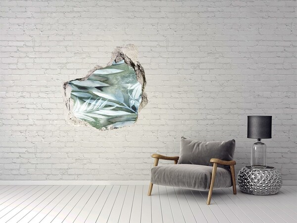 Diera 3D fototapety nálepka Zelená oáza v diere v stene