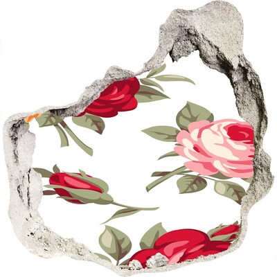 Samolepiaca diera na stenu Ruže