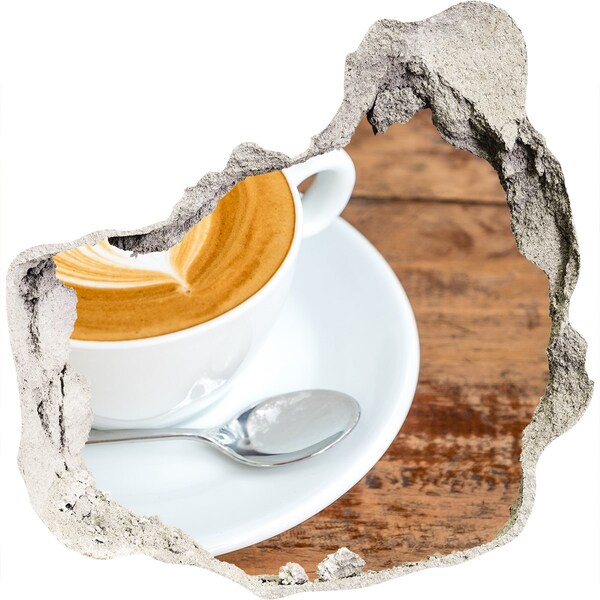 Samolepiaca diera na stenu Káva v rozbitej stene