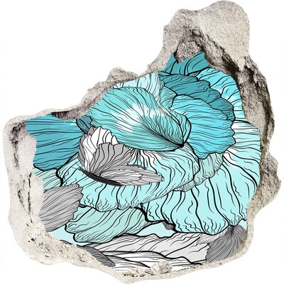 Samolepiaca diera na stenu Kvetinová oáza v betóne