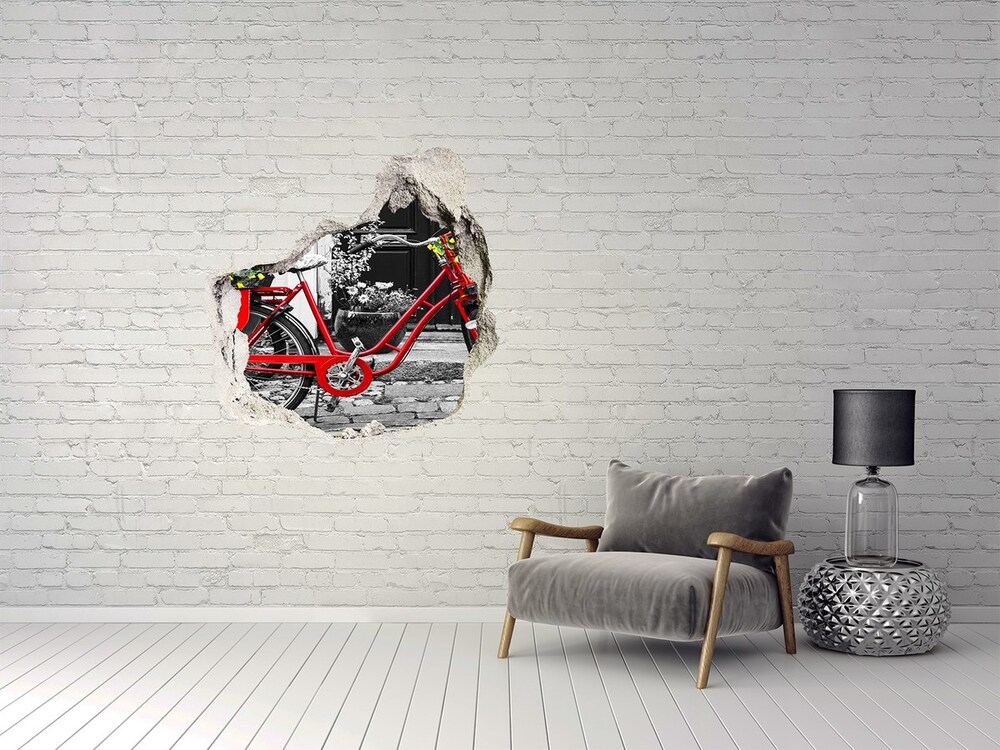 Diera 3D fototapety na stenu City ​​bike