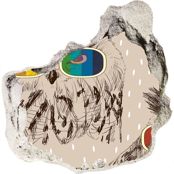 Fototapeta diera na stenu Soví oko v diere v stene