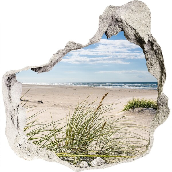 Nálepka 3D diera na stenu Mrzeżyno beach