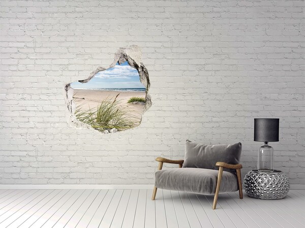 Nálepka 3D diera na stenu Mrzeżyno beach