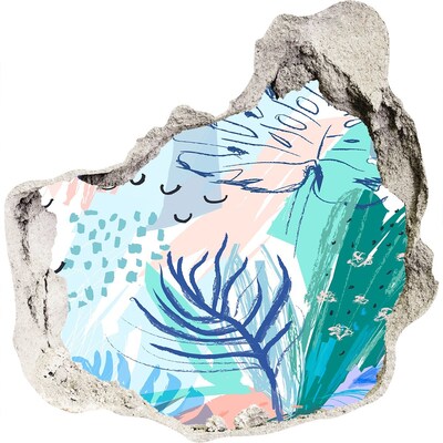 Fototapeta diera na stenu 3D Tropický raj za múrom