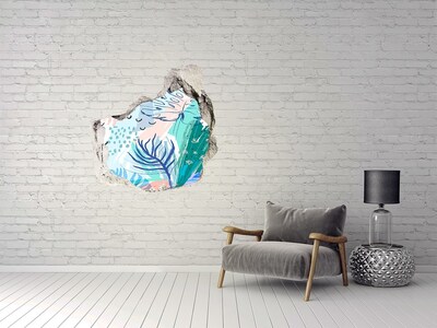 Fototapeta diera na stenu 3D Tropický raj za múrom