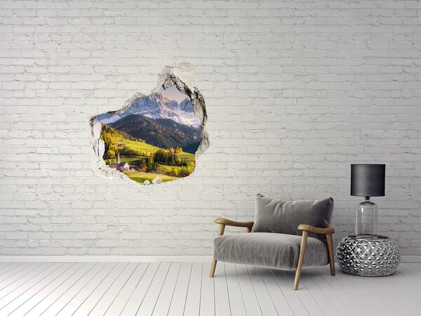 Diera 3D v stene na stenu Panoráma hôr