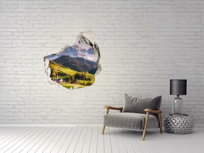 Diera 3D v stene na stenu Panoráma hôr