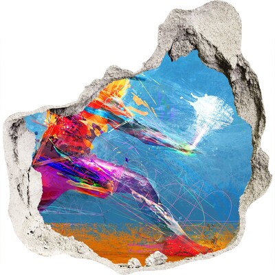 Diera 3D fototapety nálepka Ponorenie sa do farieb