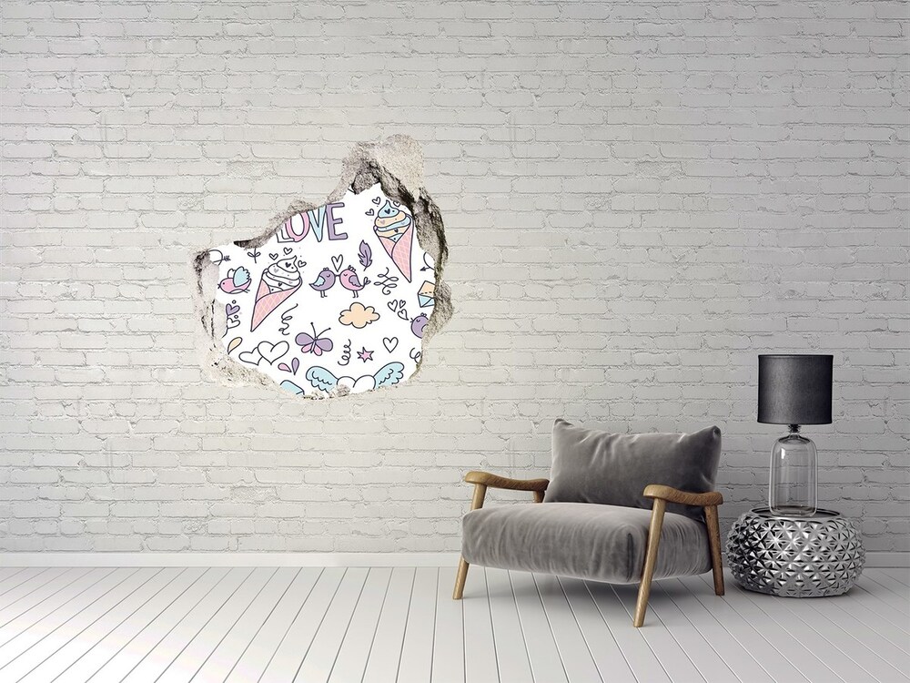 Fototapeta diera na stenu 3D nálepka Romantický vzor