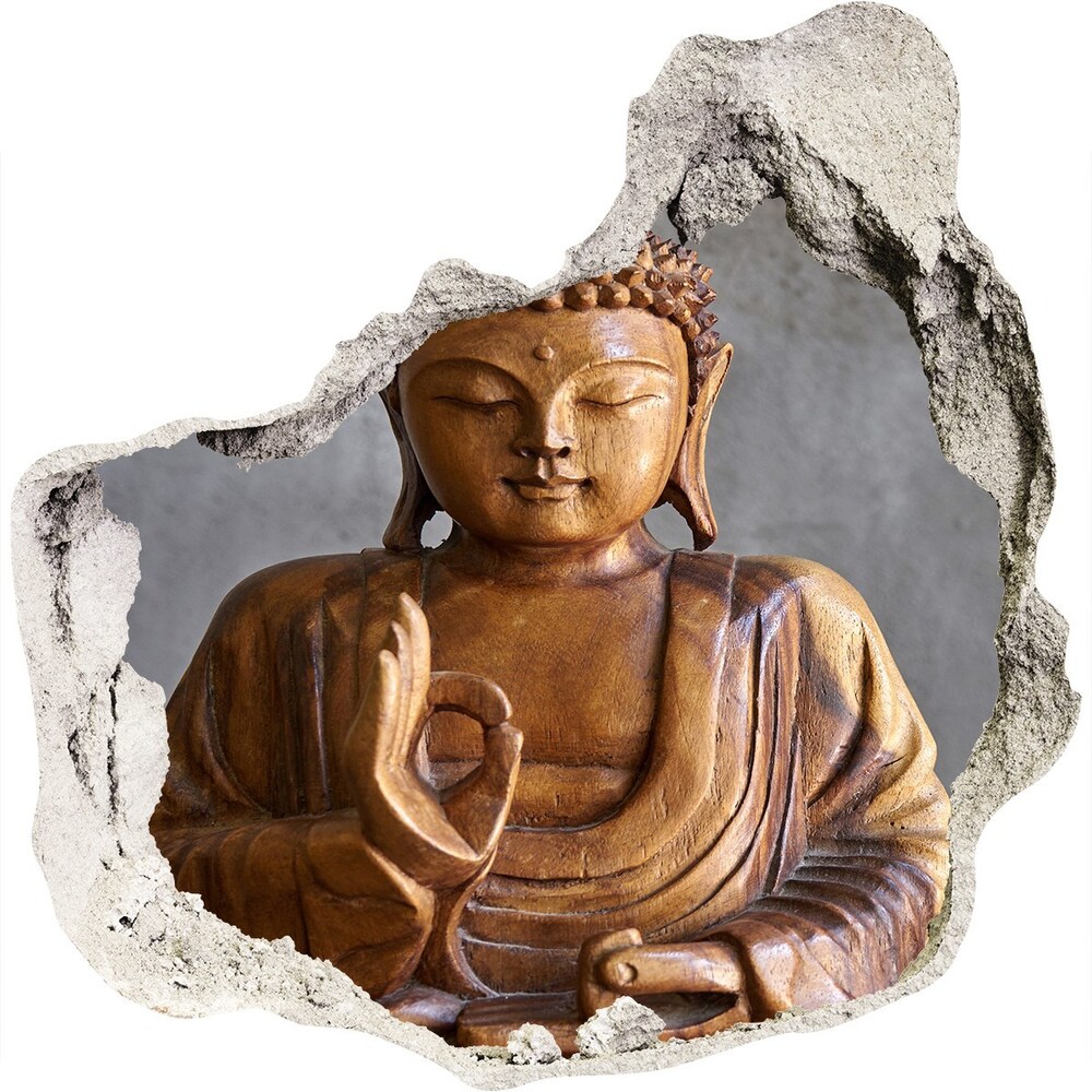 Samolepiaca diera na stenu Drevené buddha
