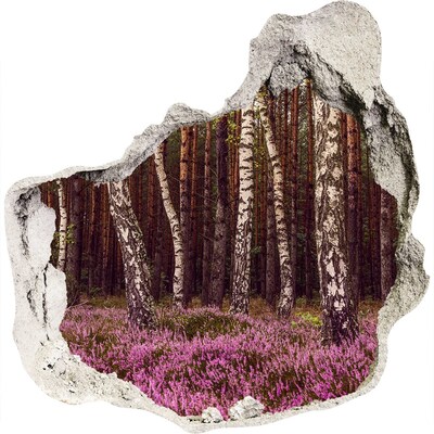 Diera 3D fototapety nálepka Lesná oáza v diere