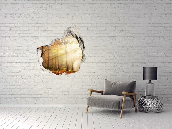 Diera 3D fototapety na stenu nálepka Hmla v lese