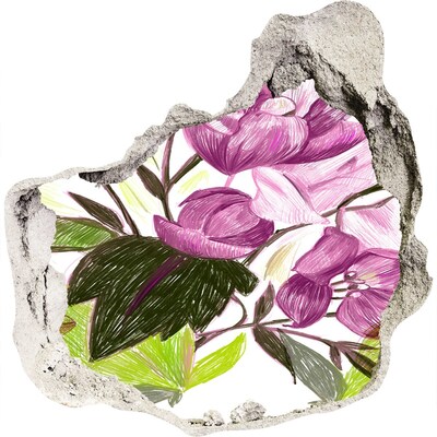 Diera 3D fototapety nálepka Kvetinový vzor
