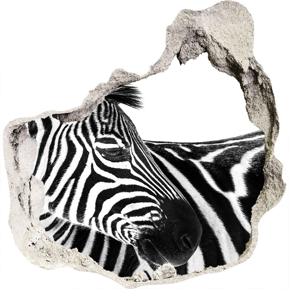 Nálepka fototapeta 3D na stenu Zebra v snehu