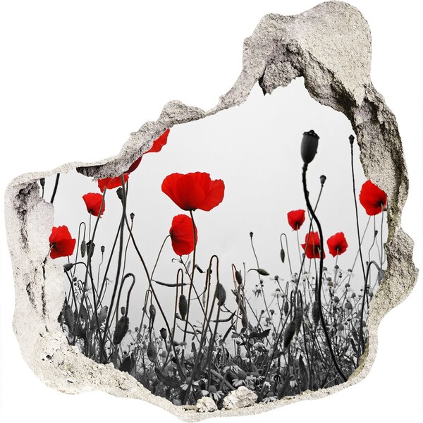 Samolepiaca nálepka betón Kvety v ruinách