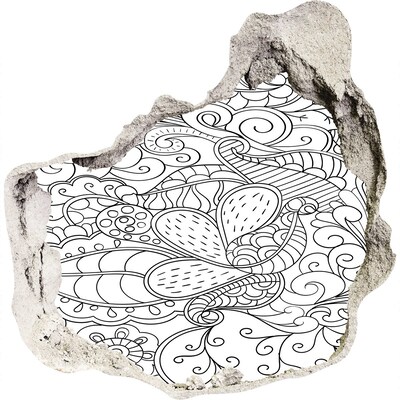 Samolepiaca diera na stenu Farebný svet v diere