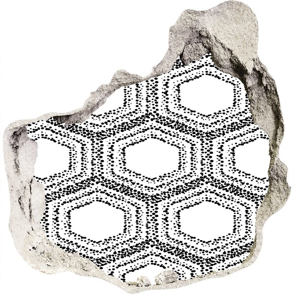 Fototapeta diera na stenu Geometrický vzor na stene