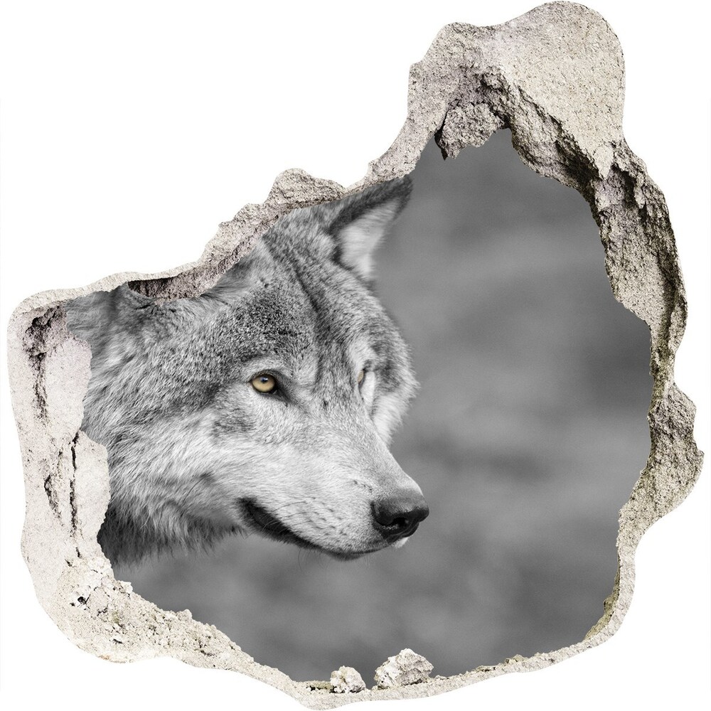 Samolepiaca diera na stenu Šedý vlk